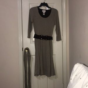 Brown dress with belt